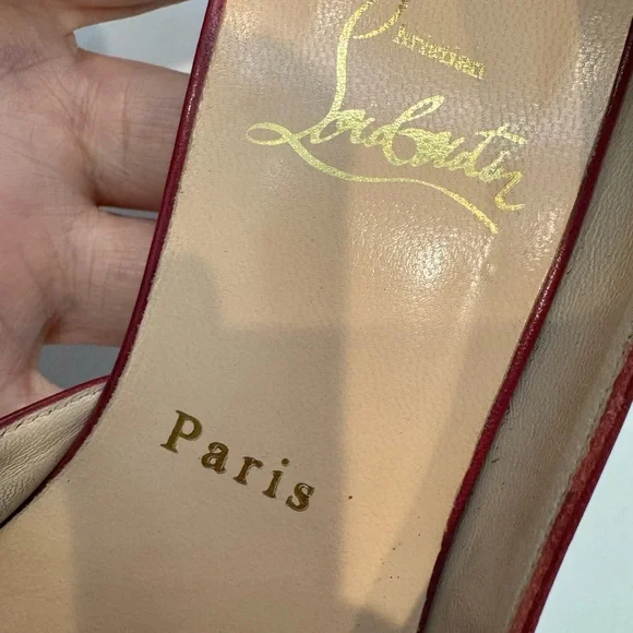 Authentic Christian Louboutin D’Orsay Red Heels - Picture 13 of 13